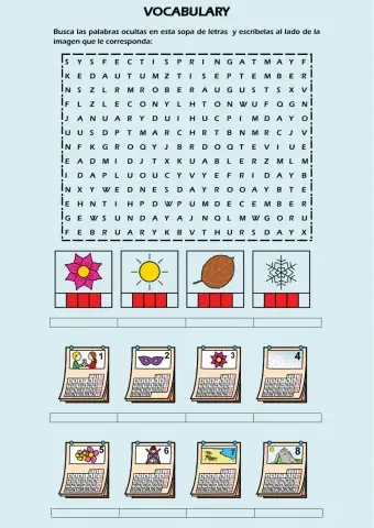 Estaciones, meses y días