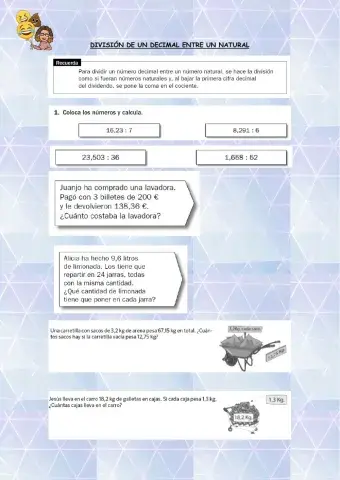 División decimales