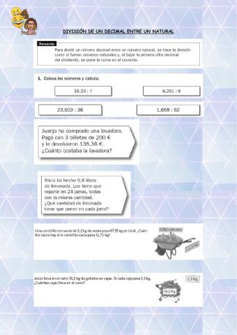 División decimales