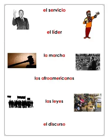 Vocabulario Martin Luther King