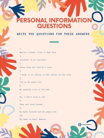 Questions present simple