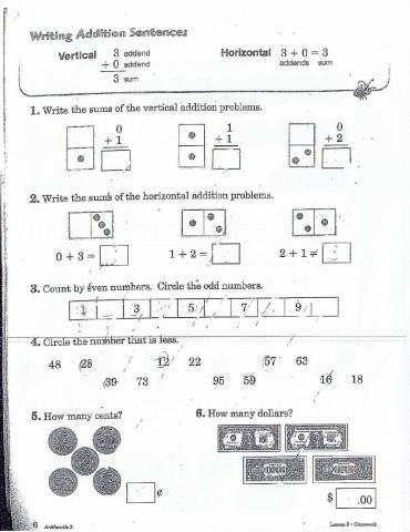 Arithmetic 2 pg 6&7