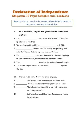 Declaration of independence