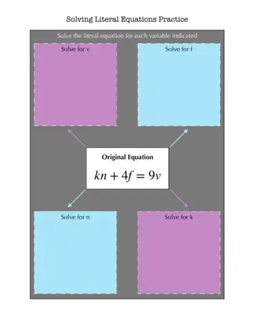 Solving Literal Equations Practice