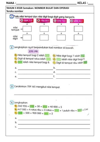 Mate t5 : lembaran kerja