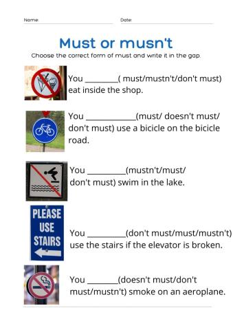Must or mustn't