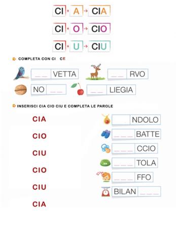 Cia cio ciu