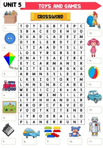 Toys and Games Crossword