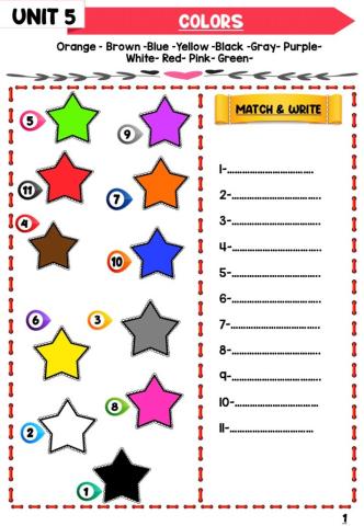Colors Worksheet