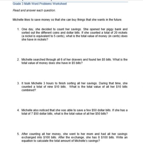 Multiply by 10- Word Problems