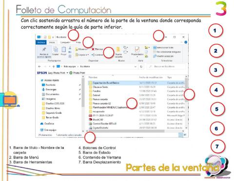 Actividad 3 Partes de la ventana Tercer Grado