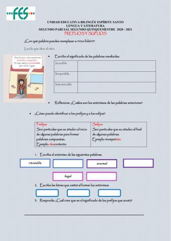 Prefijos y Sufijos