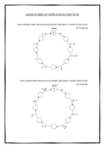 הצבה כולל מספרים מכוונים