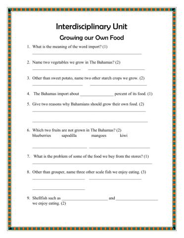 Growing our Own Food