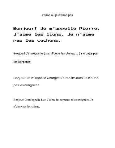 Aimer et les animaux