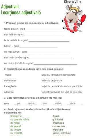 7.Adjectivul.Locutiunea adjectivala