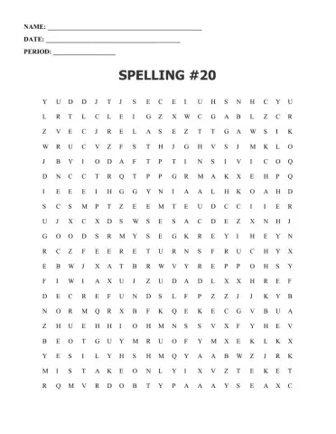 Word Search -20