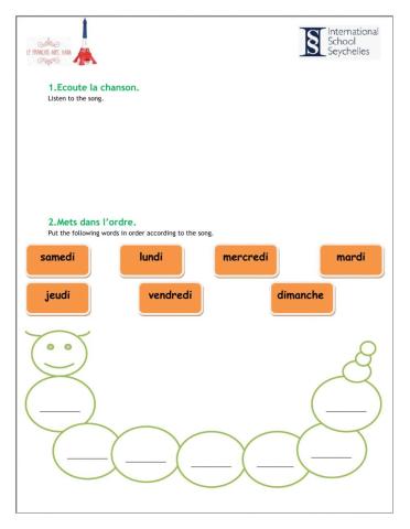 Les jours de la semaine