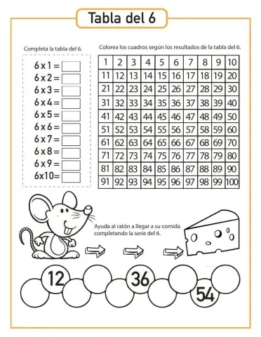 Ejercicio Tabla del 6