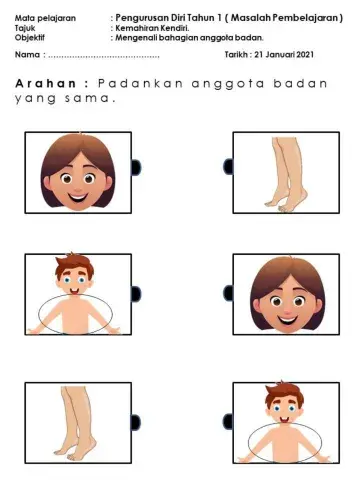 Mengenal bahagian anggota badan