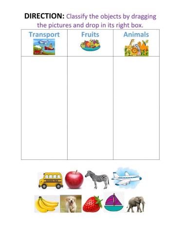 Classify the objects