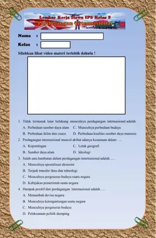 LKS IPS 9 Perdagangan Internasional