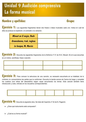 Unidad 9 AC La forma musical