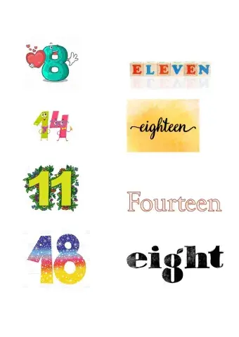 Numbers 8, 11, 14, 18