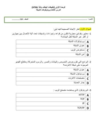 بروتوكولات الشبكة