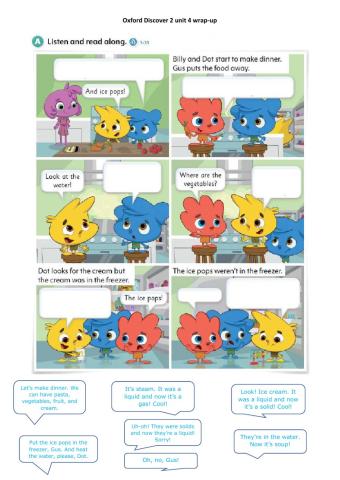 Oxford Discover 2 - unit 4, cartoon