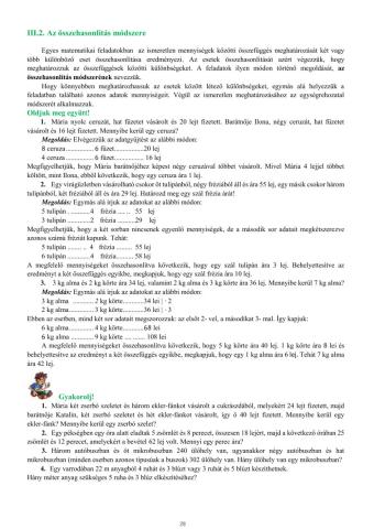 Összehasonlítás módszere