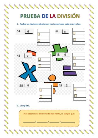 Prueba de la división