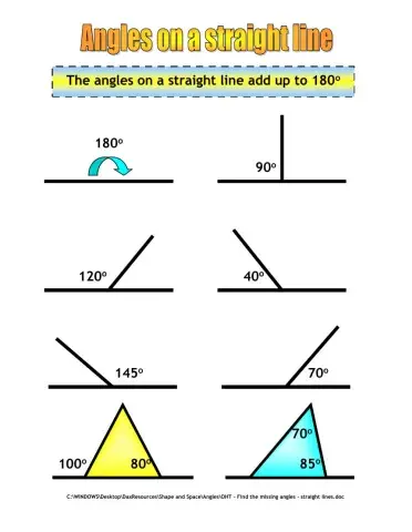 Angles on a straight line