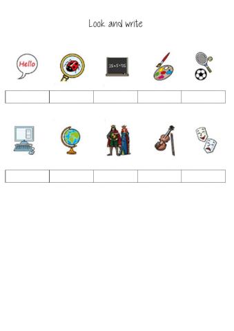 Unit 1 new tiger 4 look and write vocab