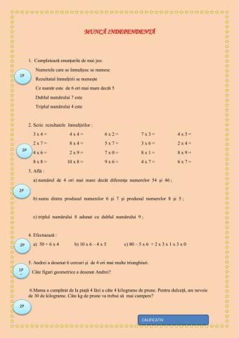 Muncă independentă