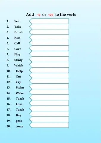 Add s,es to the verb