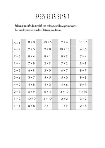 Fase de la suma 1