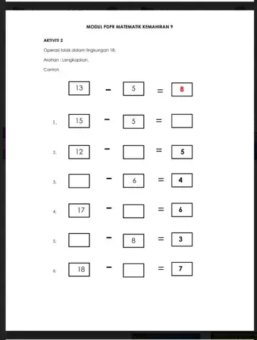 Kemahiran 9 - operasi tambah