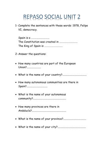 Repaso Social Unit 2