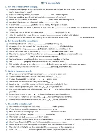 Test leksykalny Intermediate 7