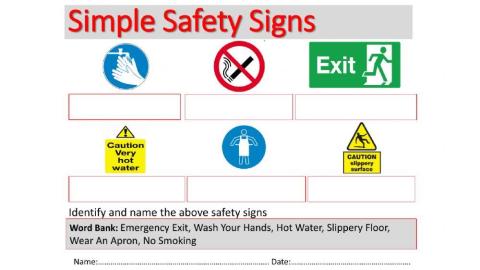 Simple Safety Signs