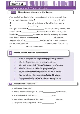 Grade 11  Theme 3  REVIEW AND CONSOLIDATION