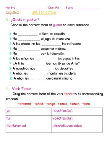 Práctica de Gramática