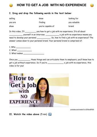 How to get a job with no job experience