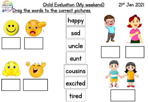 Child evaluation english (my weekend)