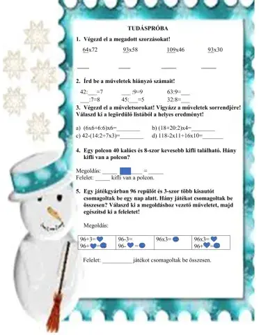 Felmérő matematikából