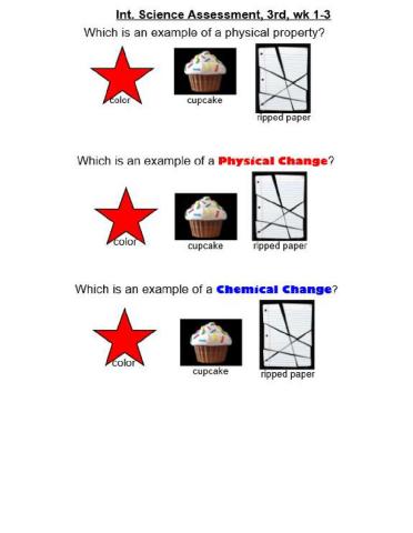 Physical and Chemical changes of matter