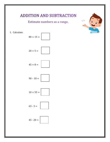 Addition and Subtraction