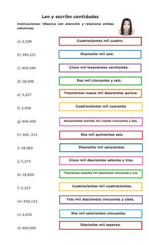 Leo y escribo cantidades
