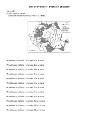Romania-populatia si asezarile